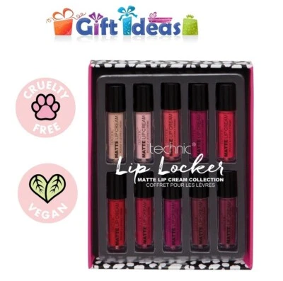 Technic Lip Locker Set 10 x Matte Lipstick Set - Gift Box - Image 1 of 3