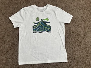 THE NORTH FACE Women's SHIRT t-shirt Size Large White Peak Sunset Short Sleeve - Imagen 1 de 3