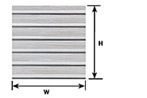 Plastruct Styrene PS-16 (91512) 2 x O Scale x 175mm x 300mm Ribbed Roof Sheets T - Picture 1 of 4