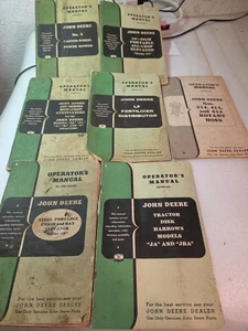 7 John Deere Operators Manuals Mower Cultivators Rotary Hoes Disk LOOK AT PICS - Picture 1 of 19
