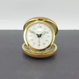 Peter Travel Alarm Clock-Round-Vintage-Glow In The Dark-Clip Shut-MCM-Germany - Bild 1 von 10