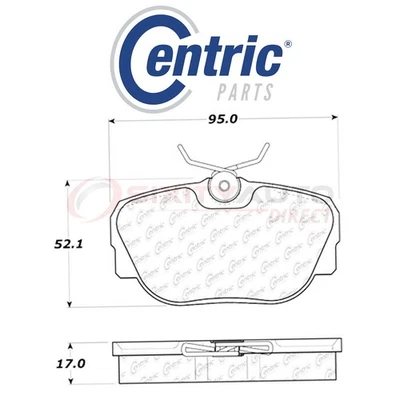 Centric Posi Quiet Disc Brake Pads w Shims for 1995-2002 Land Rover Range jg - Imagem 1 de 4