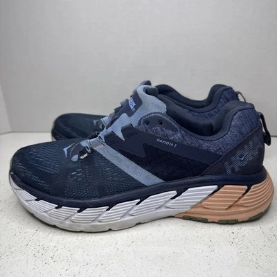 Hoka One One Gaviota 2 Women's Size 7.5 Running Shoes Mood Indigo Dusty Pink - Image 1 of 4