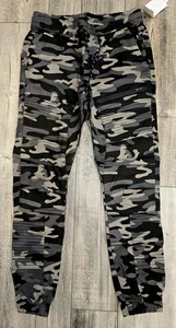 Neu mit Etikett $ 45 tarnfarben schwarz grau Jogginghose Sweatpants EDM Rave Größe Small trendige Passform für Herren - Bild 1 von 11