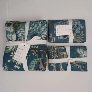 Pottery Barn Dahlia Floral King Bettbezug & 2 King Shams blau Ausstellungsmodell - Bild 1 von 1