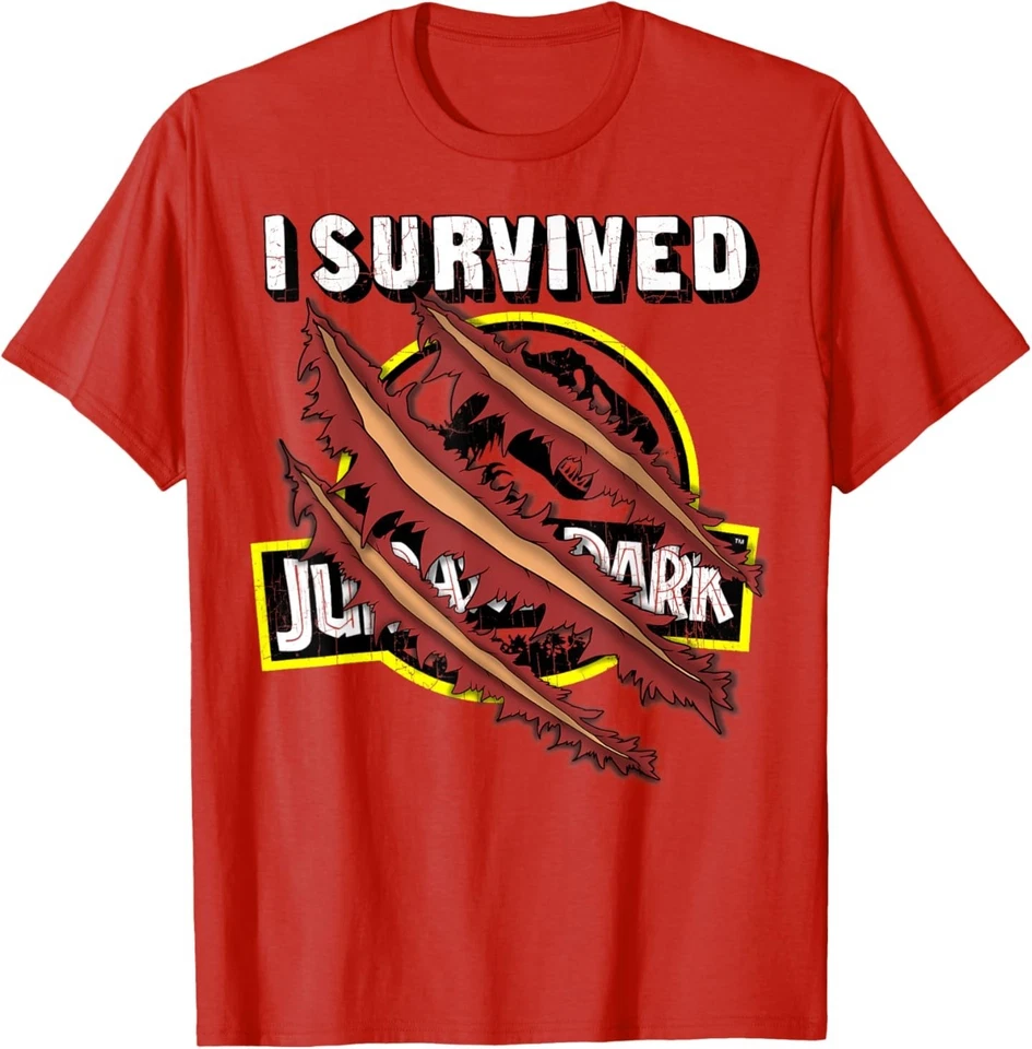 Camiseta Jurassic Park I Survived Garra Marcas en Logo Gráfico Foto 1 de 1