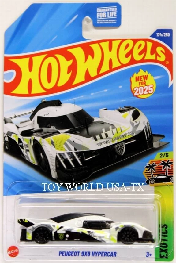 Hot Wheels #174 HW Exotics Peugeot 9X8 Hypercar 2025 blanco Foto 1 de 1