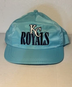 Cappello Kansas City Royals stile anni 80 retrò con schienale a scatto, verde acqua, NUOVO - Foto 1 di 4