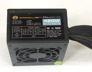 APower AKseries Extra Small 420W MicroATX Mini Power Supply 2.5" x 4" x 5" -Good - Picture 1 of 6