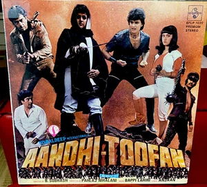 AANDHI-TOOFAN-BOLLYWOOD VINYL LP GATEFOLD-(NM)-Music-Bappi Lahiri-T Seris 1984. - Picture 1 of 3