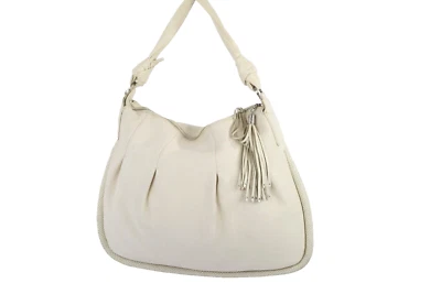 Bolso de hombro hobo vintage de cuero blanco roto COLE HAAN Foto 1 de 4