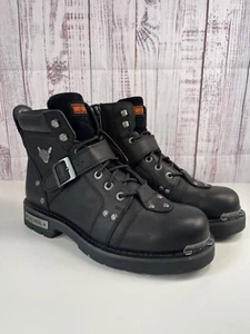 Stivali moto Harley-Davidson uomo fibbia freno nero 6,00 pollici D91684 11,5 - Foto 1 di 6