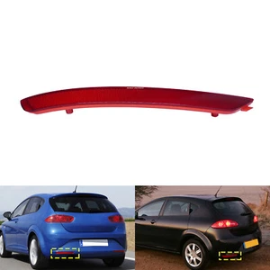 For Seat Leon 1P1 09-12 Left Side Red Rear Bumper Reflector Lamp Cover No Light - Picture 1 of 12
