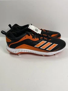 Adidas Men's Metal Baseball Cleats Size 16 Icon 6 Bounce Orange Black FV9349 - Picture 1 of 12