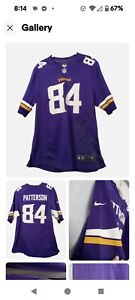 Vintage NFL Vikings Patterson 84 Men's Jersey Nike Purple Size L