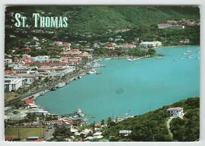 Kontinentale Postkarte Luftaufnahme von St. Thomas, Jungferninseln - Bild 1 von 2