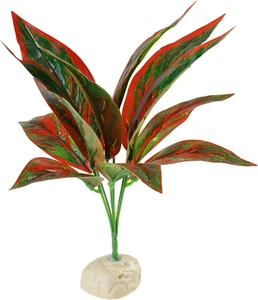 Terrarium Plant, Fake Reptile Plant for Amphibian Habitat, 10 Inch Tall Red - Picture 1 of 12