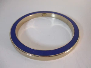 Gerard Yosca Damen Blau Emaille Gold Messing Armreif Armband Neu mit Etikett 160 - Bild 1 von 9