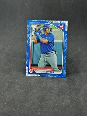 JOSH RIVERA 2024 BOWMAN 1st Bowman Prospect Blue Pattern /125 #BP-115 CUBS - Image 1 of 2