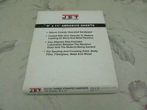 JET 100 Hojas de lijado Carburo de silicio Papel de lija estetearado 180 Grit 9" x 11" - Imagen 1 de 6