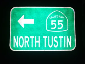 North Tustin Highway 55, California Route Straßenschild 18"x12", Irvine, Santa Ana - Bild 1 von 3