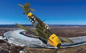 CORGI AA28007 1/72 Me Bf 109E-7/B Blue H Luftwaffe Ground Support Stalingrad - Picture 1 of 4