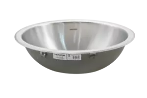 Houzer Opus 16" Stainless Steel Drop-in Topmount Round Bowl Bathroom Sink - Picture 1 of 6