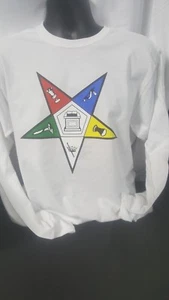 Order of the Eastern Star Long Sleeve Shirt O.E.S Masonic Freemason Prince Hall - Picture 1 of 1