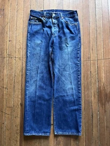Jeans Vintage Levis 501xx Bottone Fly Dritto Denim 34x32 - Foto 1 di 12