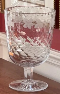 Thomas Webb Crystal Large Centerpiece Goblet Footed Bowl 12" - Picture 1 of 12