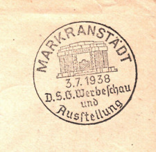 DR Brief Postsache MARKRANSTÄDT - Altlandsberg - 3.7.38, Werbeschau u. Ausstellg