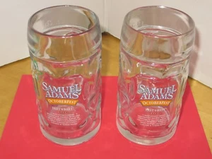 Sam Adams Octoberfest Beer Mugs (2) 16oz. Collectible  Barware Advertising - Picture 1 of 5