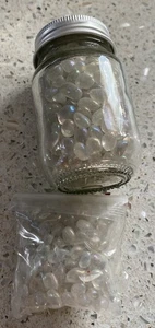 Menge 2 Engel Aura Kristalle 2,75" Glas Glas und kleine Tasche - Bild 1 von 2