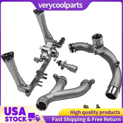 Upgraded Coolant Water Pump Pipe System Kit For Jaguar XF XJ Land Rover LR4 3.0L - Image 1 of 4