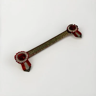 Red and gold bling Horse Browband 15.5 inches - image 1 of 4