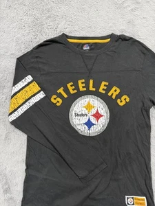 Pittsburgh Steelers Shirt Long Sleeve Mens Medium NFL Football Majestic Tee - Picture 1 of 11