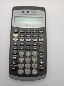 Texas Instruments BA II Plus Business Analyst Calculator & Cover Tested No Cords - Picture 1 of 9