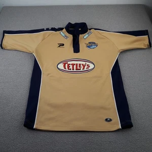 Leeds Rhinos Rugby Shirt Mens Large Yellow Vintage Patrick Adult L Jersey Top - Picture 1 of 14
