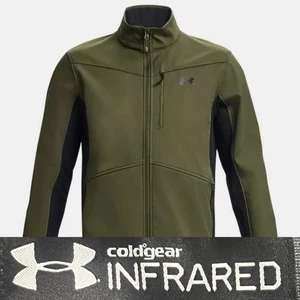 Sz:2XL🔥Under Armour ColdGear Infrared Shield Jacket Green Storm WaterRepellent - Picture 1 of 16