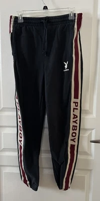 Pantalón deportivo Playboy By Pacsun negro con rayas talla mediana Foto 1 de 4