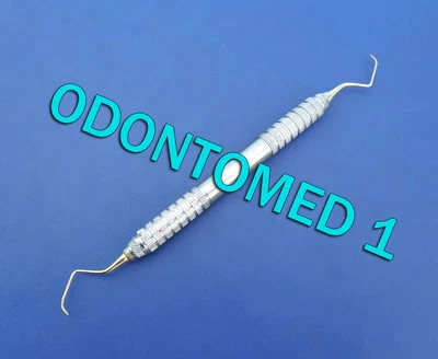 Gracey Curette G9-10 Doble Acabado Con Puntos Chapados en Oro, Instrumentos Dentales Foto 1 de 3