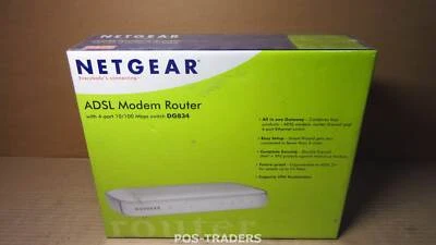 NETGEAR DG834 v4 ADSL 2+ Router LAN 4X 10/100 Mbps WAN ADSL RJ-11 NEW NEU IN BOX - Bild 1 von 2