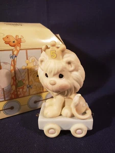 1985 ENESCO PRECIOUS MOMENTS BIRTHDAY TRAIN SERIES #5 LION - EXCELLENT - Picture 1 of 7