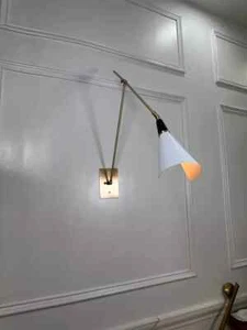 Beautiful Brass Wall Lamp Modern Handmade SCICCOSO Wall Lamp Mid Century Brass - Picture 1 of 6