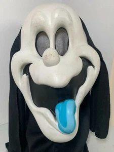 RARE Vintage Easter Unlimited Blue Tongue Smiley GhostFace Halloween Scream Mask - Picture 1 of 4