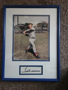 Ted Williams - Boston Red Sox HOF - Autographed Cut Framed with 8x10 - Picture 1 of 3