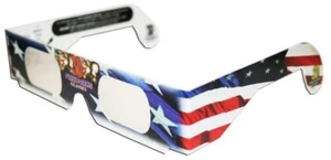 FIREWORKS -5 PAIRS Diffraction GLASSES - See Rainbows- Folded - Patriotic Style - Picture 1 of 3