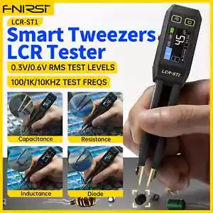 FNIRSI LCR-ST1 Smart SMD Tester LCR ESR D/Z/Q/X Meter Ohm Cap Inductance Diode M - Picture 1 of 15