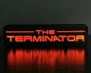 The Terminator Movie USB Logo, USB Night Light Sign, 1980's Movie Film