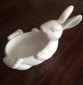 Pottery Barn Easter Rabbit Candy Bowl Pre-owned - Picture 1 of 5